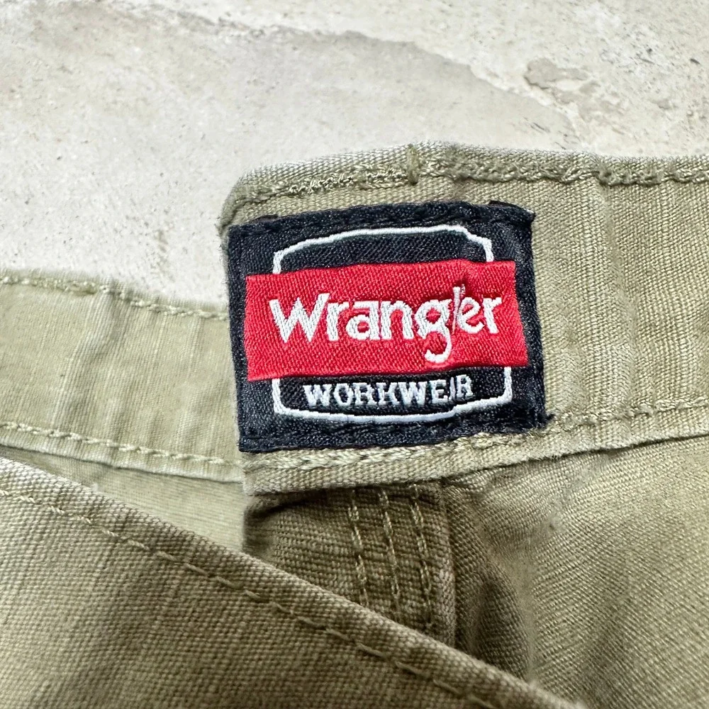 Wrangler Workwear Men Khaki Cargo Pants Utility Work‎ Pants Size 42x34